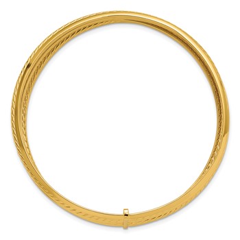 Leslie's 14K Polished and Twisted 7-Layer Slip-on Bangle — alternate view