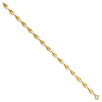Leslie's 14K Polished Geometric Link Bracelet — alternate view