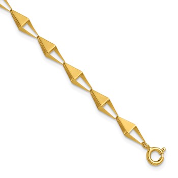 Leslie's 14K Polished Geometric Link Bracelet