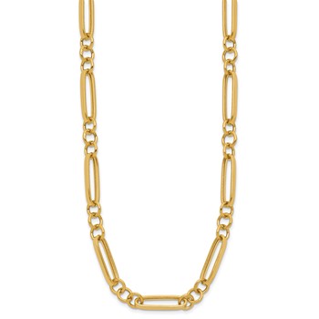 Leslie's 14K Polished Fancy Link Necklace — alternate view