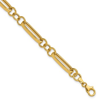 Leslie's 14K Polished Fancy Link Bracelet