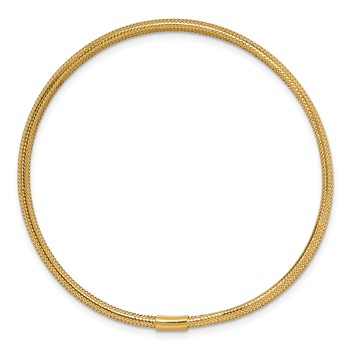 Leslie's 14K Polished Stretch Slip on Bracelet — alternate view