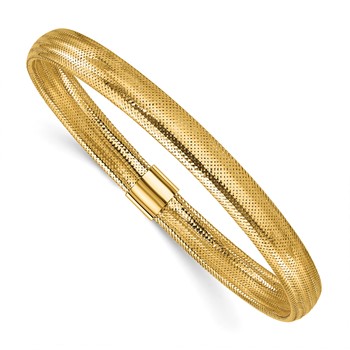 Leslie's 14K Polished Stretch Slip on Bracelet