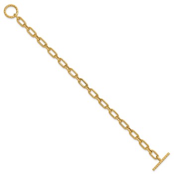 Leslie's 14K Polished and Twisted Fancy Toggle Bracelet — alternate view