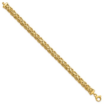 Leslie's 14K Polished 8.0mm Byzantine Link Bracelet — alternate view