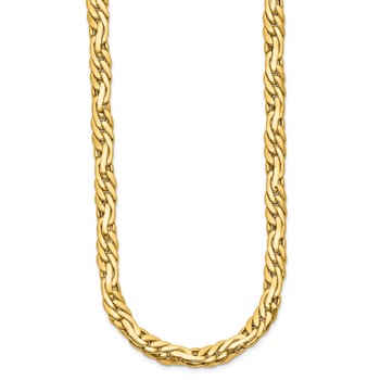 Leslie's 14K Polished 7.5mm Fancy Twisted Link 18 inch Necklace — alternate view