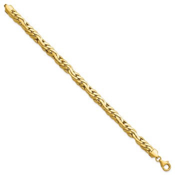 Leslie's 14K Polished 7.5mm Fancy Link Bracelet — alternate view