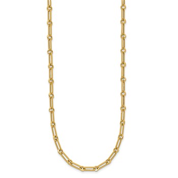 Leslie's 14K Polished Fancy Paperclip Link Necklace — alternate view
