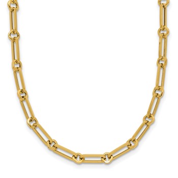 Leslie's 14K Polished Fancy Paperclip Link Necklace
