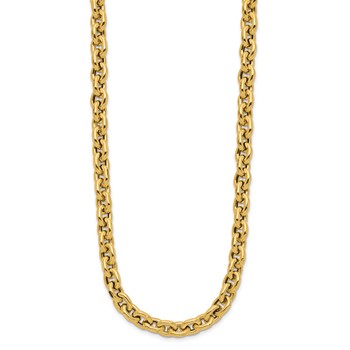 Leslie's 14K Polished 6.5mm Flat Edge Cable Link Necklace — alternate view