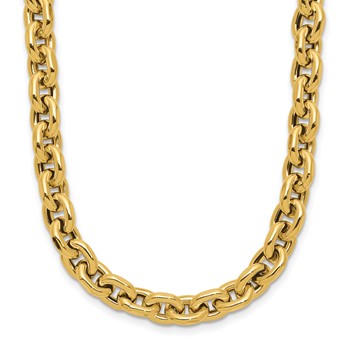 Leslie's 14K Polished 6.5mm Flat Edge Cable Link Necklace