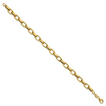 Leslie's 14K Polished 5.5mm Fancy Oval Link Bracelet — alternate view