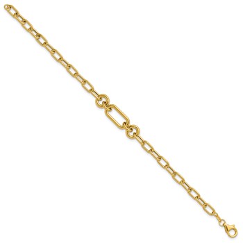 Leslie's 14K Polished Fancy Mixed Link Bracelet — alternate view