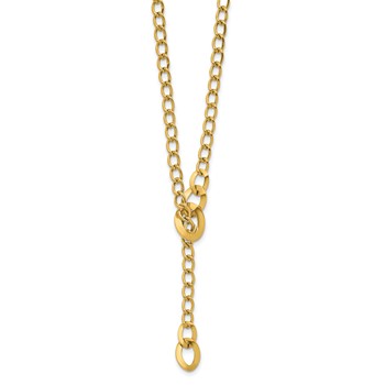 Leslie's 14K Polished Fancy Curb Link Lariat Necklace — alternate view
