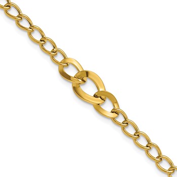 Leslie's 14K Polished Fancy Curb Link Bracelet