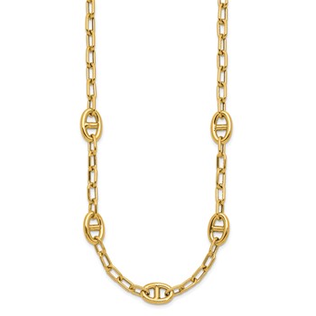 Leslie's 14K Polished Fancy Anchor Link Necklace — alternate view