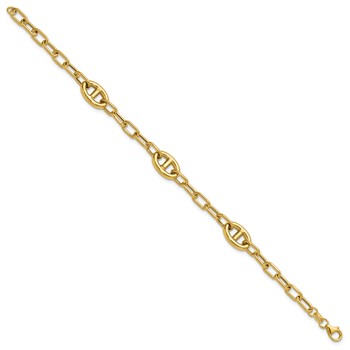 Leslie's 14K Polished Fancy Anchor Link Bracelet — alternate view