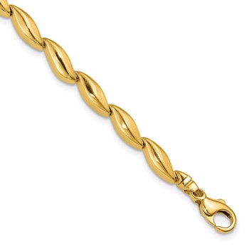 Leslie's 14K Polished and Satin 4.2mm Fancy Link Bracelet