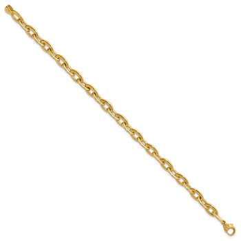 Leslie's 14K Polished Fancy 5.5mm Oval Link Bracelet — alternate view