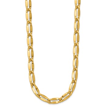 Leslie's 14K Polished Fancy Contoured Link Necklace — alternate view