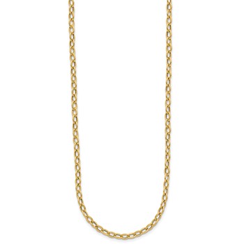 Leslie's 14K Polished Fancy Flat Cable Link Necklace — alternate view
