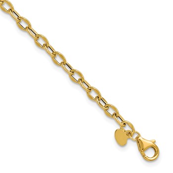 Leslie's 14K Polished Fancy Flat Cable Link Bracelet