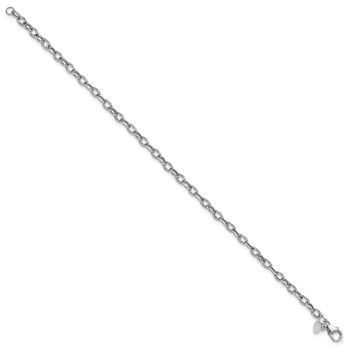 Leslie's 14K White Gold Polished Fancy Flat Cable Link Bracelet — alternate view