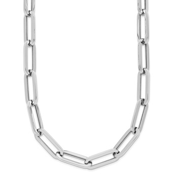 Leslie's 14K White Gold Polished Fancy Link Necklace
