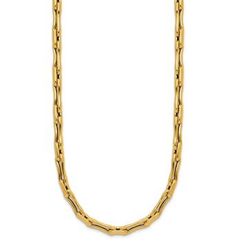 Leslie's 14K Polished Hollow Fancy Link 18 Inch Necklace — alternate view