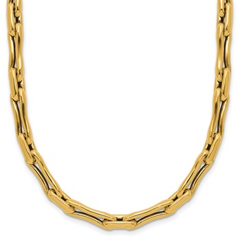 Leslie's 14K Polished Hollow Fancy Link 18 Inch Necklace