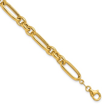 Leslie's 14K Polished Fancy Link Bracelet