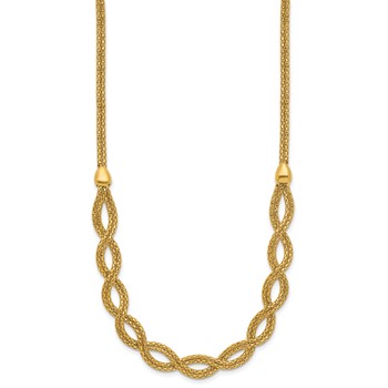 Leslie's 14K Polished Fancy Woven Necklace — alternate view