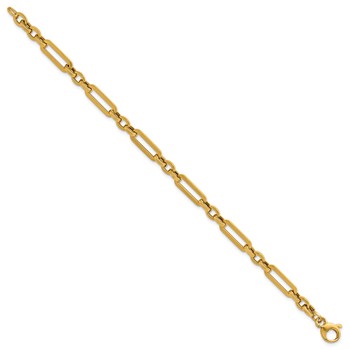 Leslie's 14K Polished Fancy Paperclip Link Bracelet — alternate view