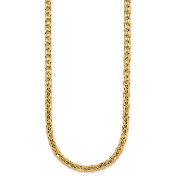 Leslie's 14K Polished Fancy Round Link Necklace — alternate view