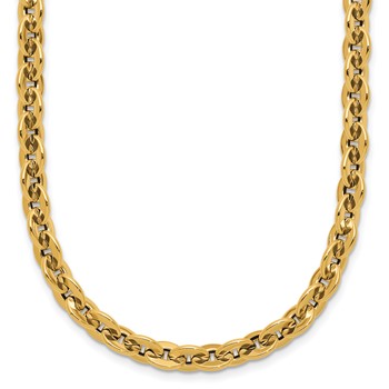 Leslie's 14K Polished Fancy Round Link Necklace