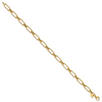Leslie's 14K Polished Textured Fancy Link Bracelet — alternate view