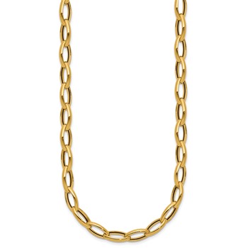 Leslie's 14K Polished Fancy Oval Link Necklace — alternate view