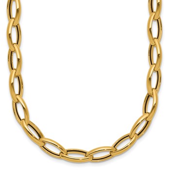 Leslie's 14K Polished Fancy Oval Link Necklace