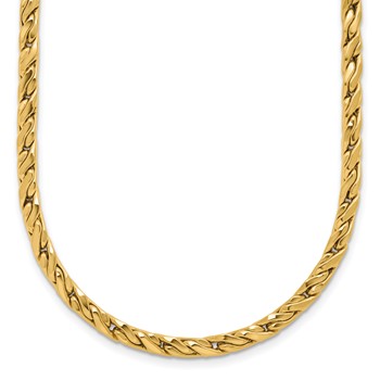 Leslie's 14K Polished Square Twisted Link Necklace