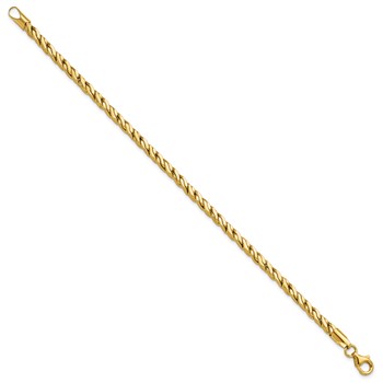 Leslie's 14K Polished Square Twisted Link Bracelet — alternate view