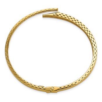 Leslie's 14K Polished and Diamond-cut Bypass Hinged Bangle — alternate view