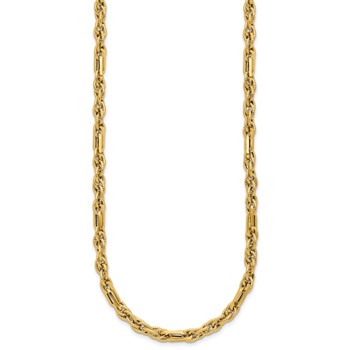 Leslie's 14K Polished and Textured Fancy Link Necklace — alternate view
