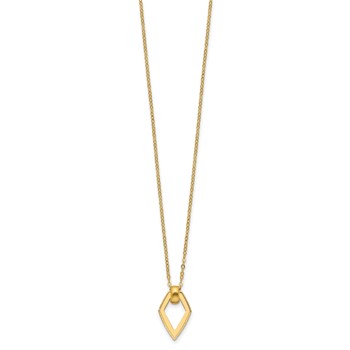 Leslie's 14K Polished Diamond Shape Pendant with 2in ext. Necklace — alternate view
