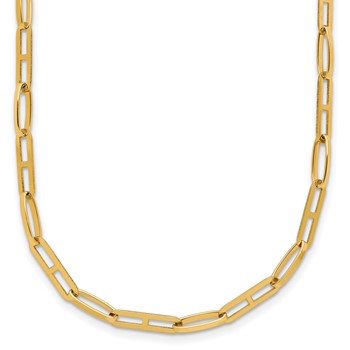 Leslie's 14K Polished Fancy Link with 1.5in ext. Necklace