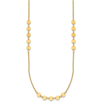 Leslie's 14K Polished Circle Disc with 2in ext. Necklace — alternate view