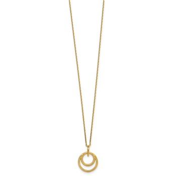 Leslie's 14K Polished Circle Necklace — alternate view