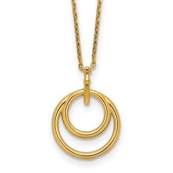 Leslie's 14K Polished Circle Necklace