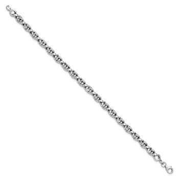 Leslie's 14K White Gold Fancy Twisted Link Bracelet — alternate view