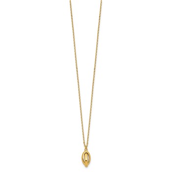 Leslie's 14K Polished Twisted Oval w/1in ext. Necklace — alternate view