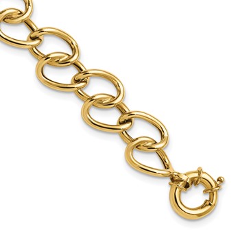 Leslie's 14K Polished Fancy Link Bracelet